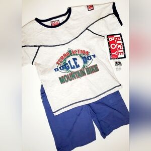 Vintage Bugle Boy Toddler Boy's 2 Piece Shorts Playsuit Size 4T